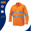 100% Cotton Men Long Sleeve High Visibility Safety Work Shirt